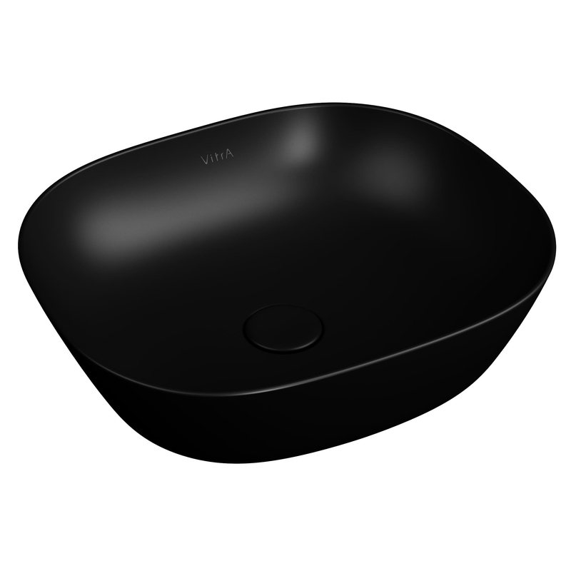 Plural – Catino Square Basso, 45 cm nero opaco
