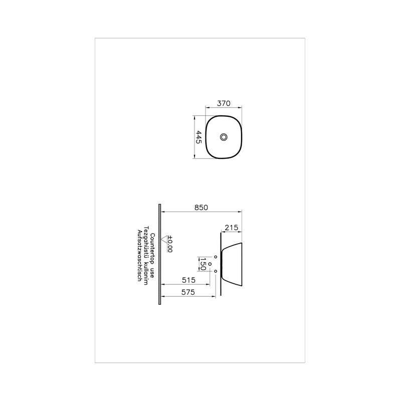 Plural – Catino Square Alto, 45 cm foto 2