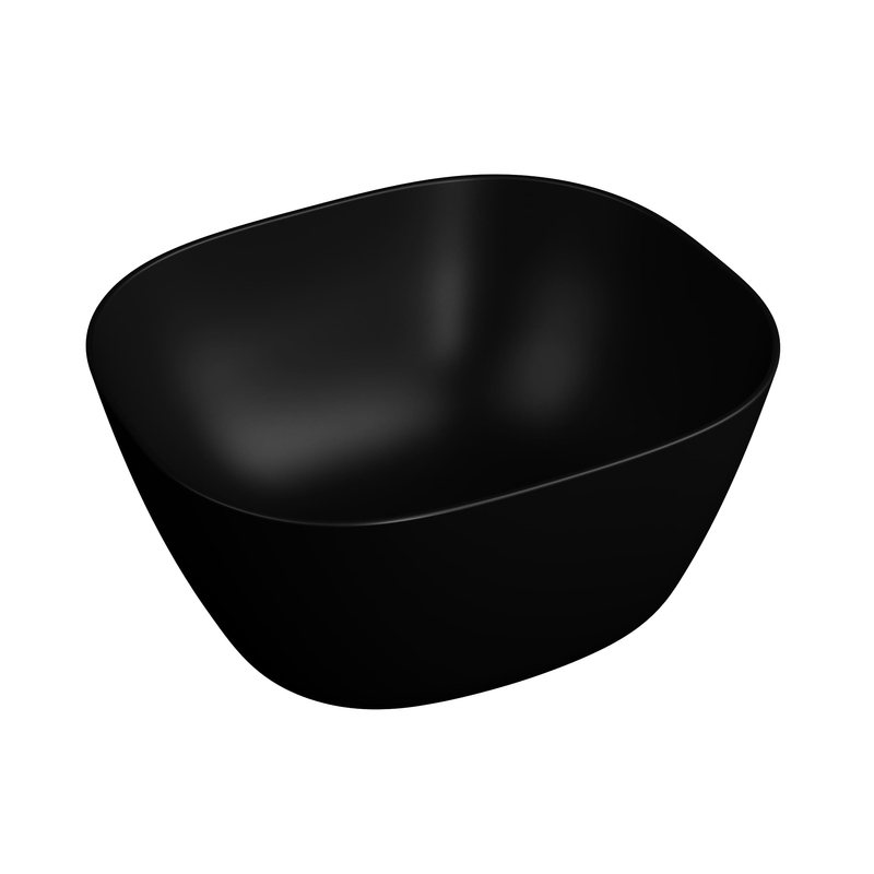 Plural – Catino Square Alto, 45 cm nero opaco