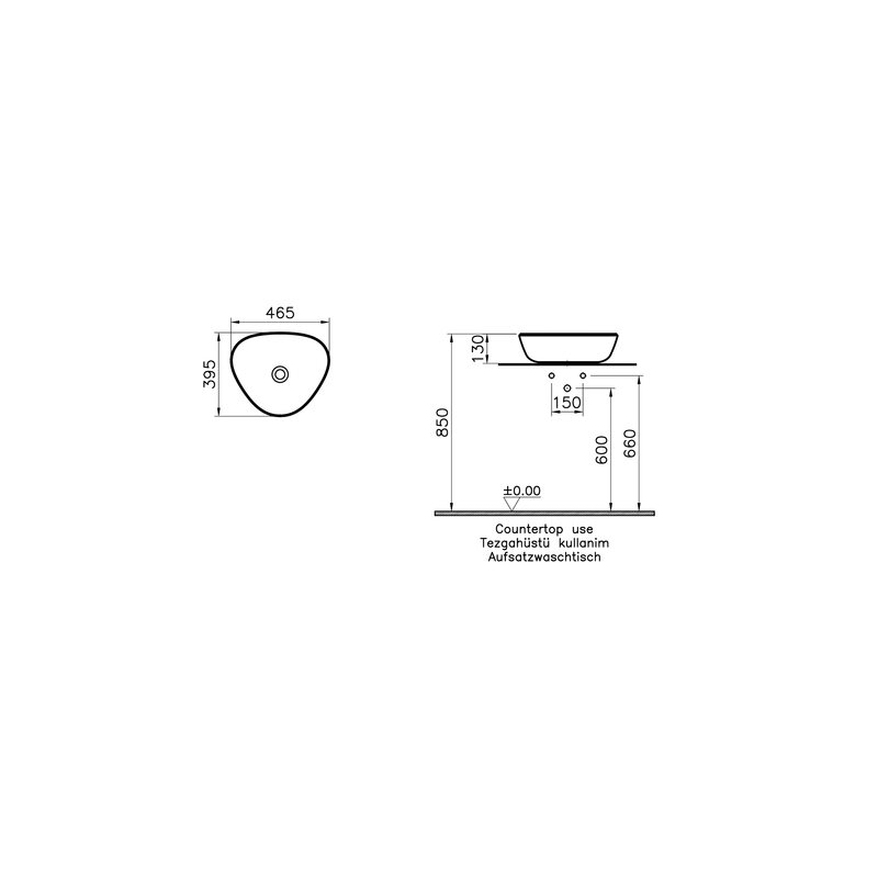 Plural – Catino Triangular Basso, 47 cm foto 3