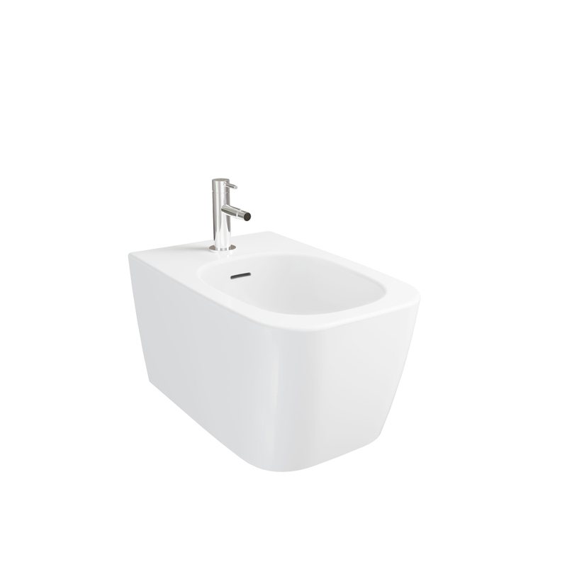 Metropole Square – Bidet sospeso, 56 cm bianco lucido