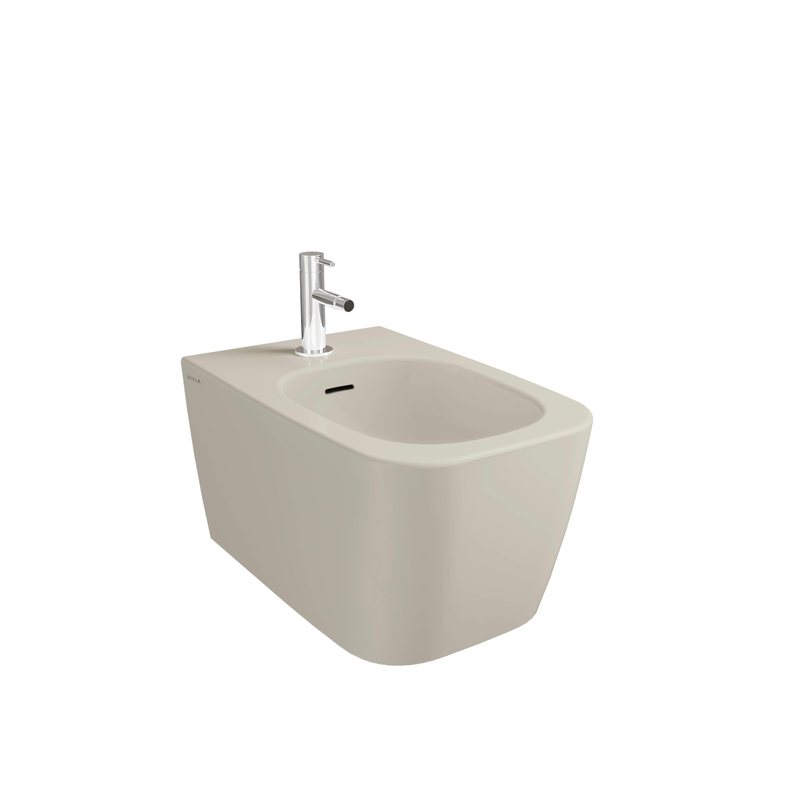 Metropole Square – Bidet sospeso, 56 cm beige sabbia opaco