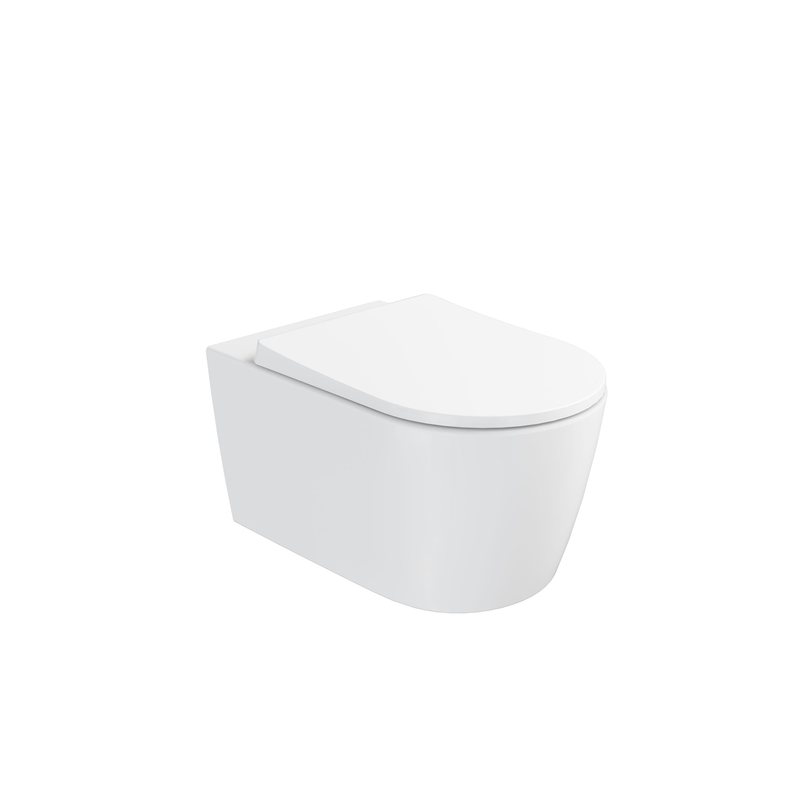 Metropole Round – Vaso sospeso QuantumFlush, 56 cm bianco opaco