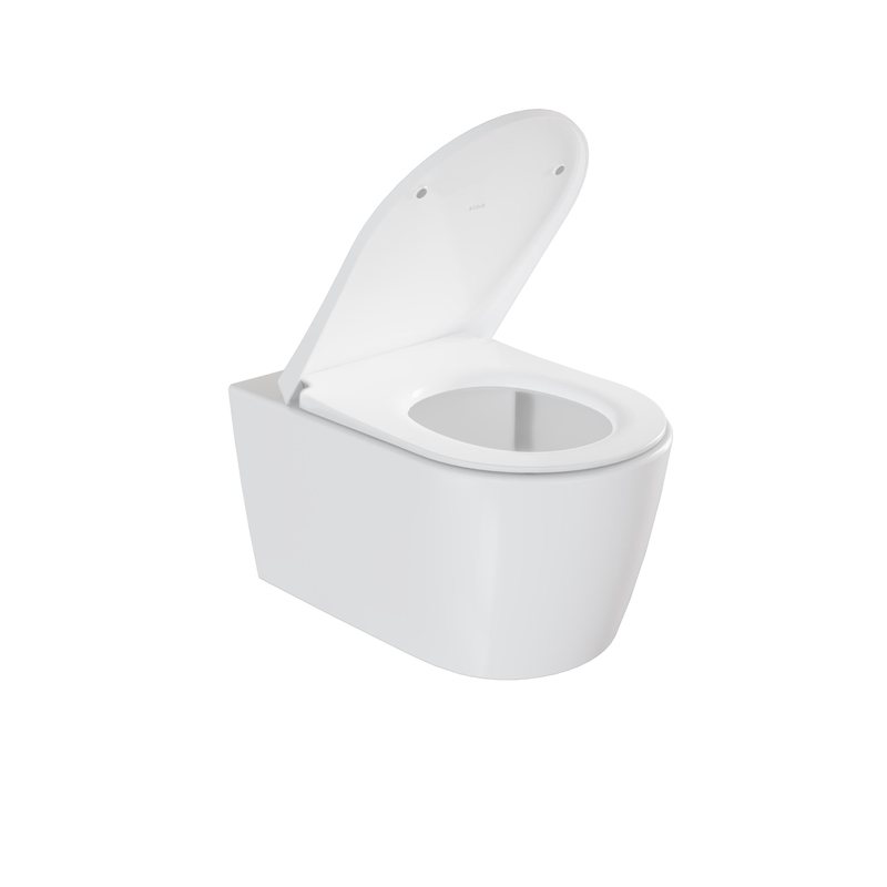 Metropole Round – Vaso sospeso QuantumFlush, 56 cm bianco lucido