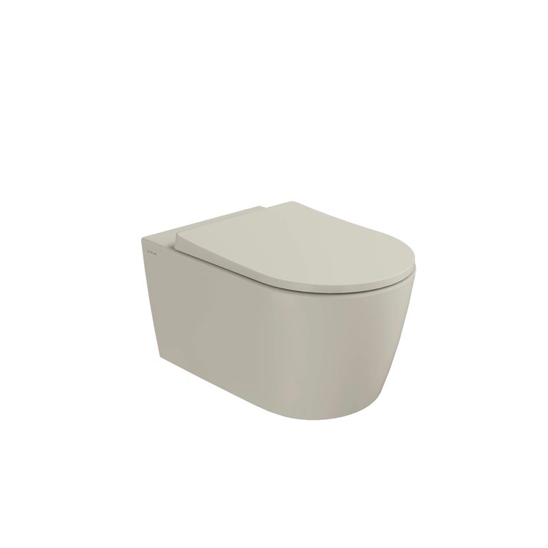 Metropole Round – Vaso sospeso QuantumFlush, 56 cm beige sabbia opaco