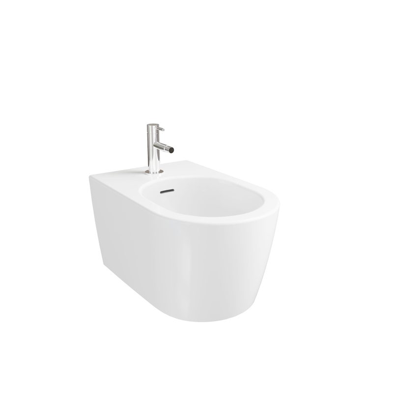 Metropole Round – Bidet sospeso, 56 cm bianco lucido